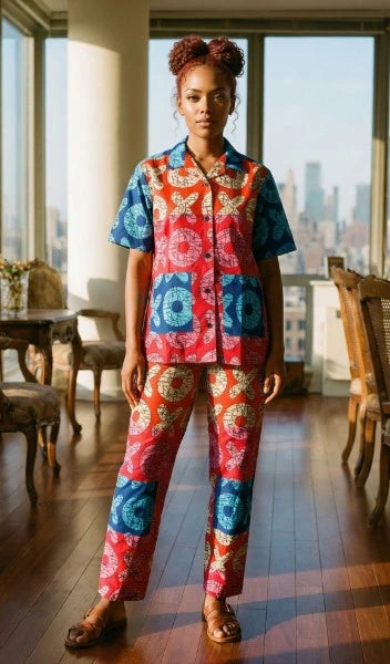 Two Piece Print Pants Set