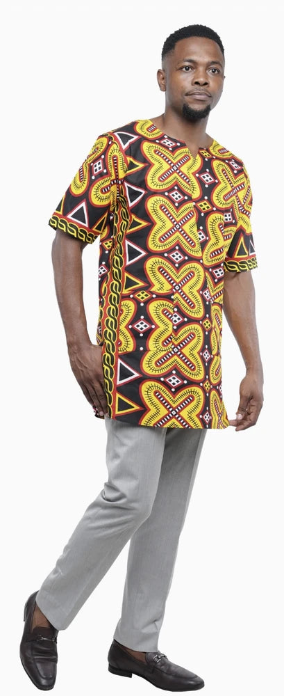 Traditional Short Sleeve Dashiki Shirt