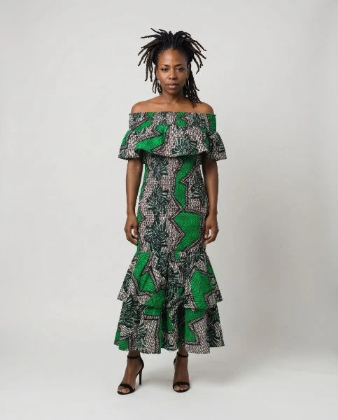 African Print Mermaid Dress