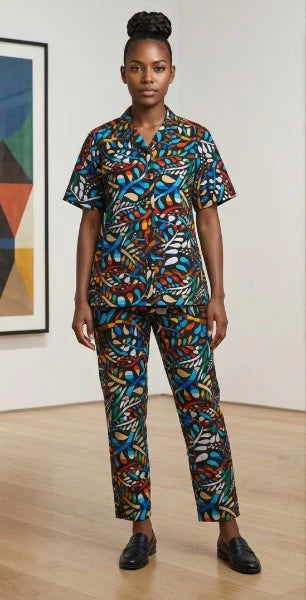 Two Piece Print Pants Set