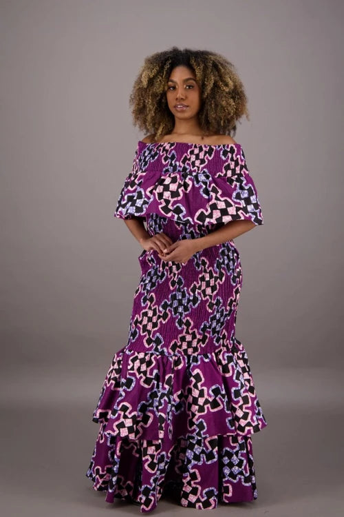 African Print Mermaid Dress