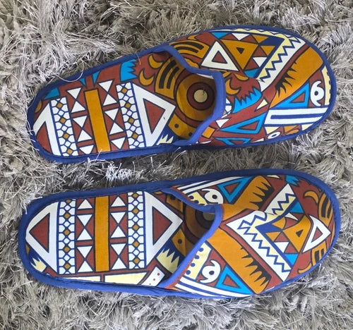 Assorted Ankara Cloth House Slippers