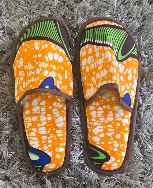 Assorted Ankara Cloth House Slippers