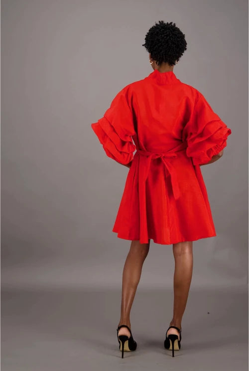 Short Swing Dress - Red