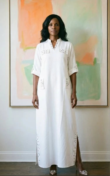 Long Beaded Maxi Dress