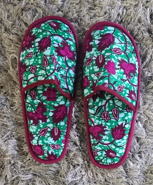 Assorted Ankara Cloth House Slippers
