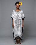 African Graphic Print Kaftan Midi Dress