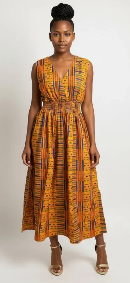 Kente Print Dress