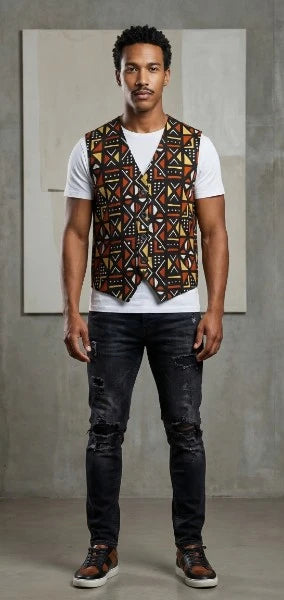 African Print Vest