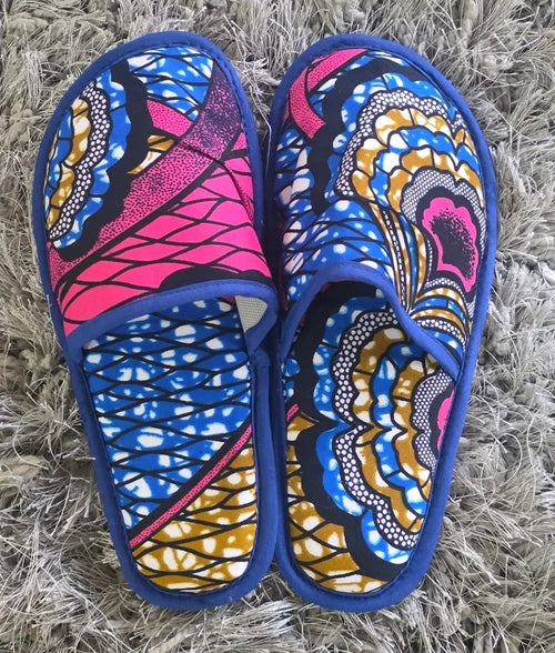Assorted Ankara Cloth House Slippers