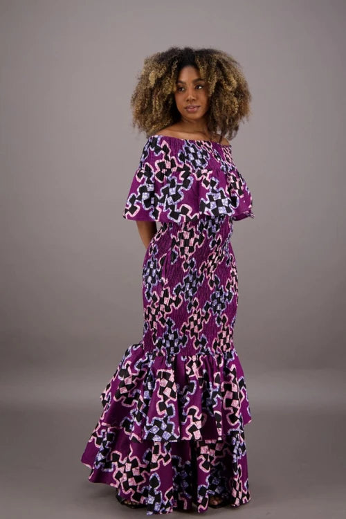 African Print Mermaid Dress