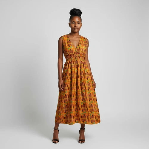 Kente Print Dress