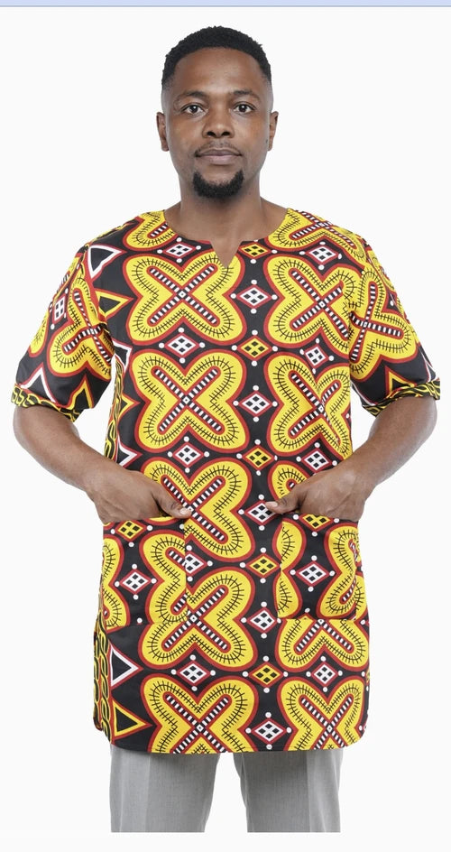 Traditional Short Sleeve Dashiki Shirt