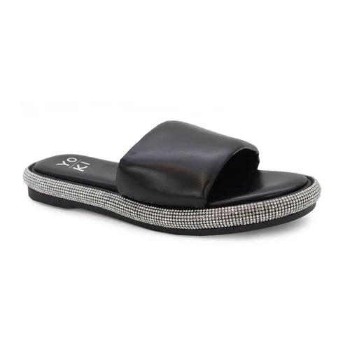 Dorothy Black Rhinestone Slides