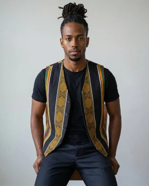 African Print Vest