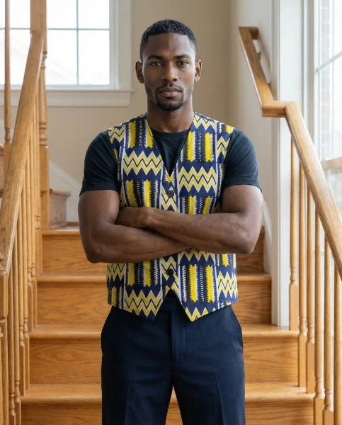 African Print Vest