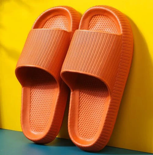 Flat Comfort Air Cloud Eva Slide Sandals Slippers, Large, Terracotta