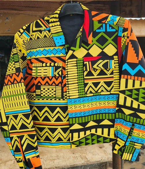 African Print Jackets with Collar