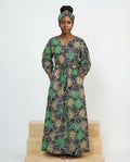 Women's Printed Bubble Sleeve Jumpsuit