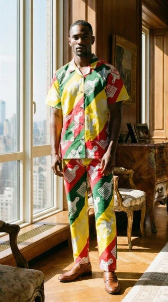 Two Piece Print Pants Set