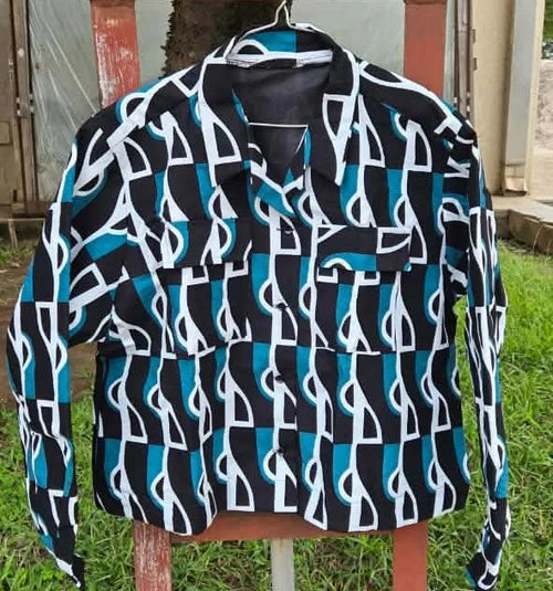 African Print Jackets with Collar