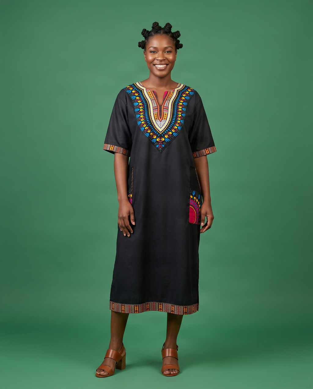 Mid-length Dashiki Dress