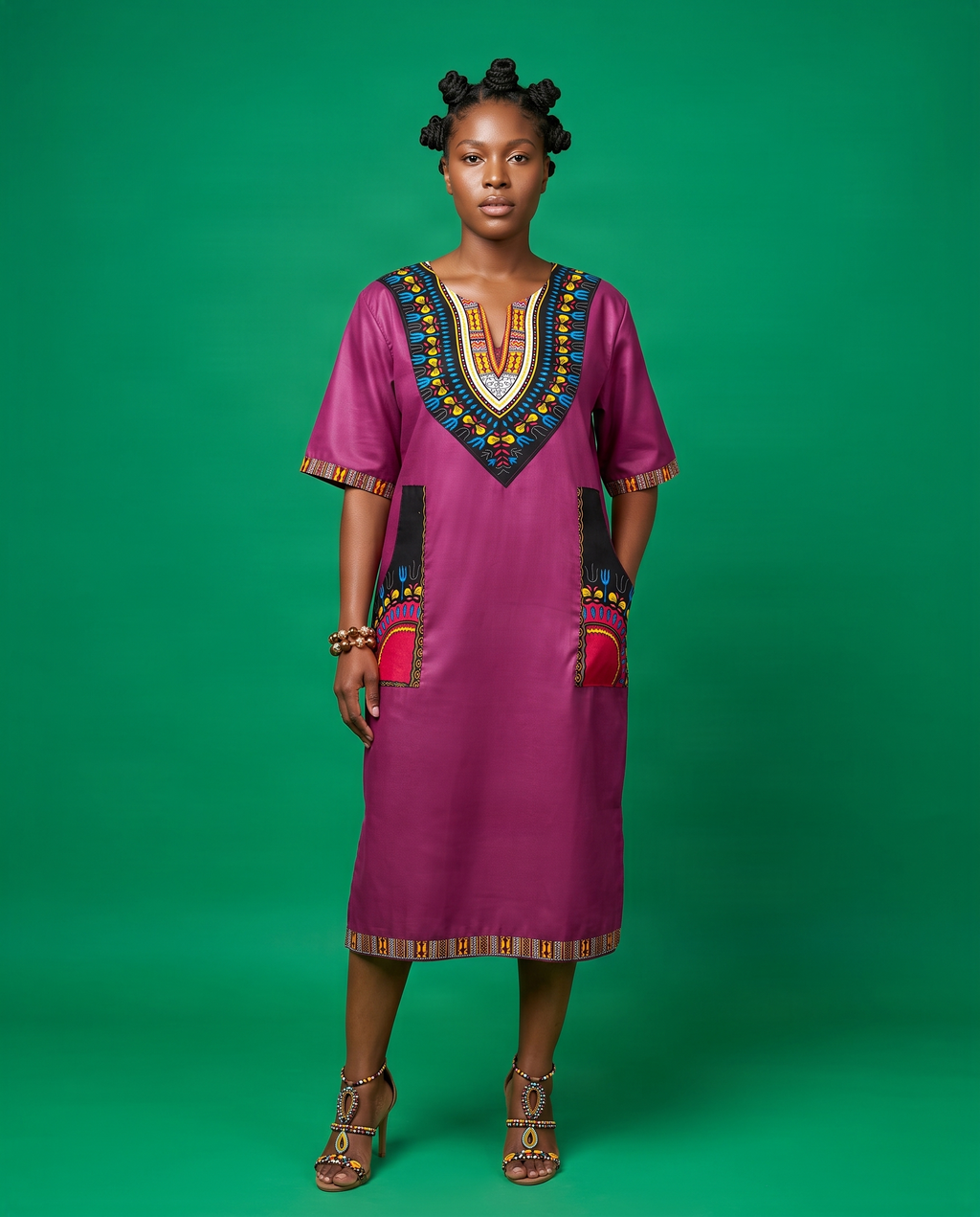 Mid-length Dashiki Dress