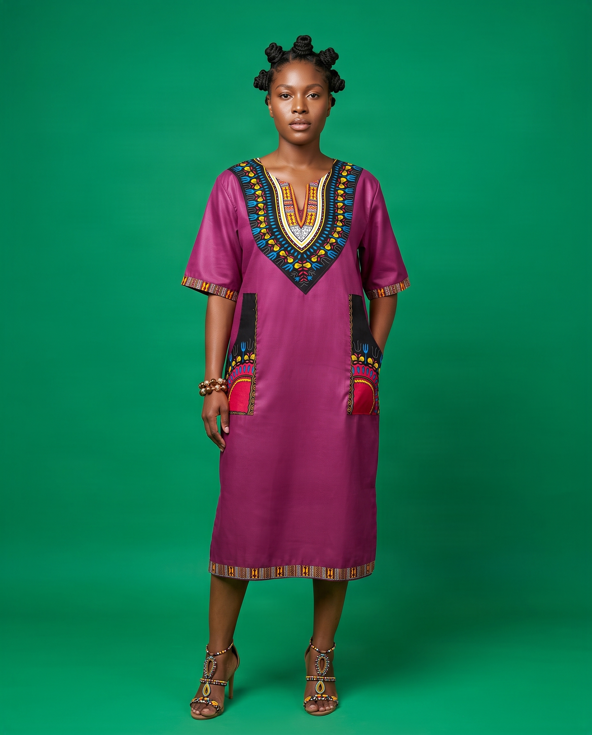 Mid-length Dashiki Dress