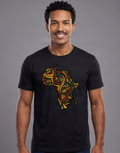 Men's African Map Print T-shirt - Large