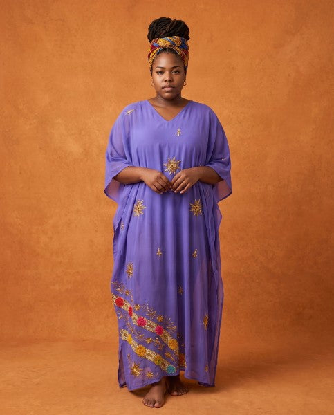 Assorted Sheer Embroidered Kaftans