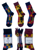 Unisex Kente Print Socks - 3 Pack African Crew Socks
