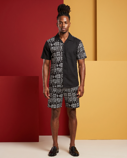 African Print Shirt and Short Set