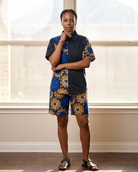 African Print Shirt and Short Set