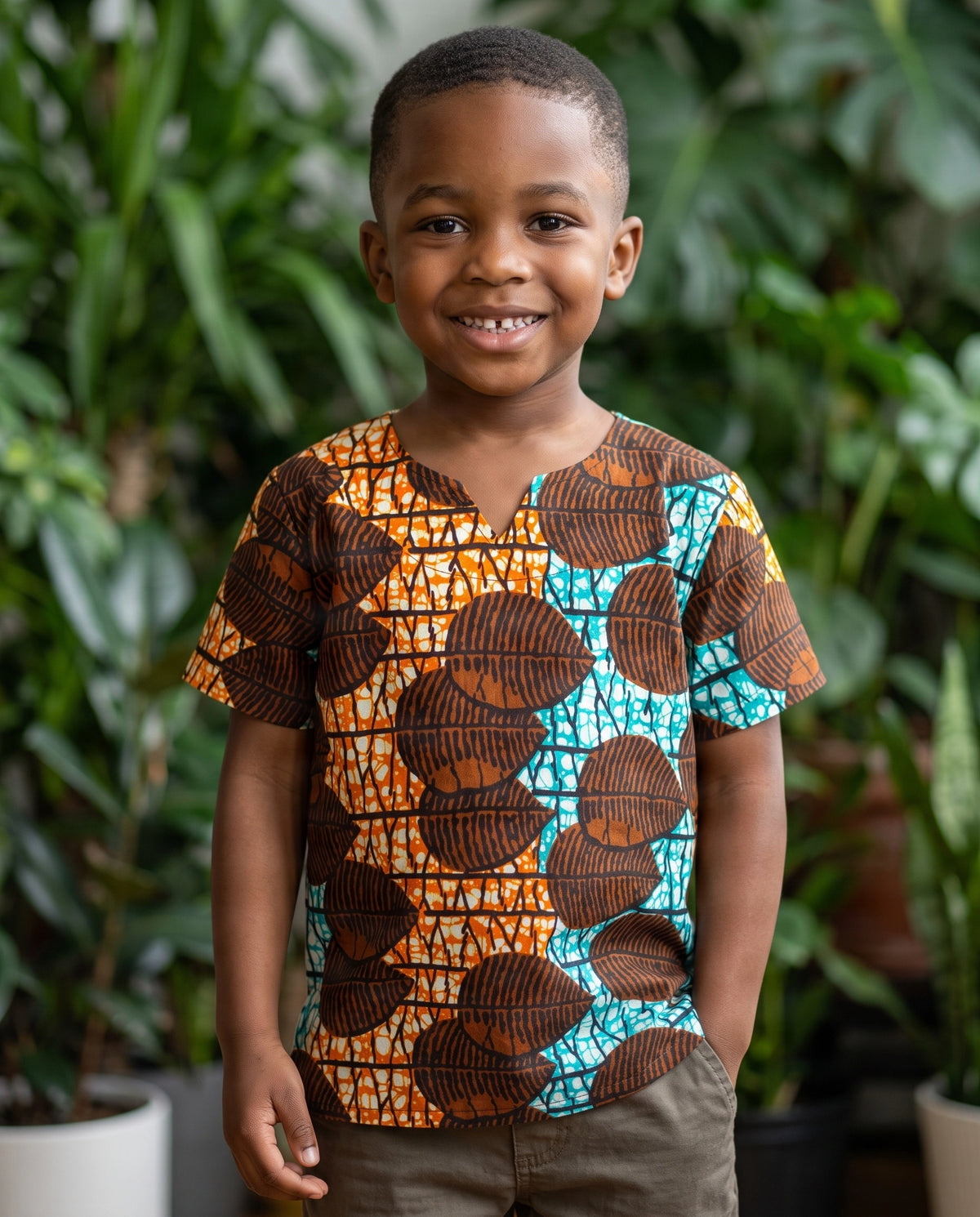 African Kente Shirt for Kids