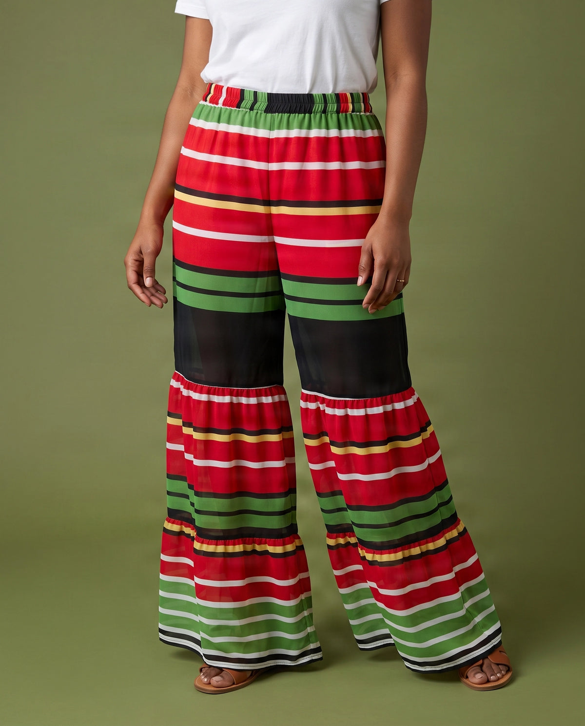 Festival Vibe Tiered Wide-Leg Palazzo Pants