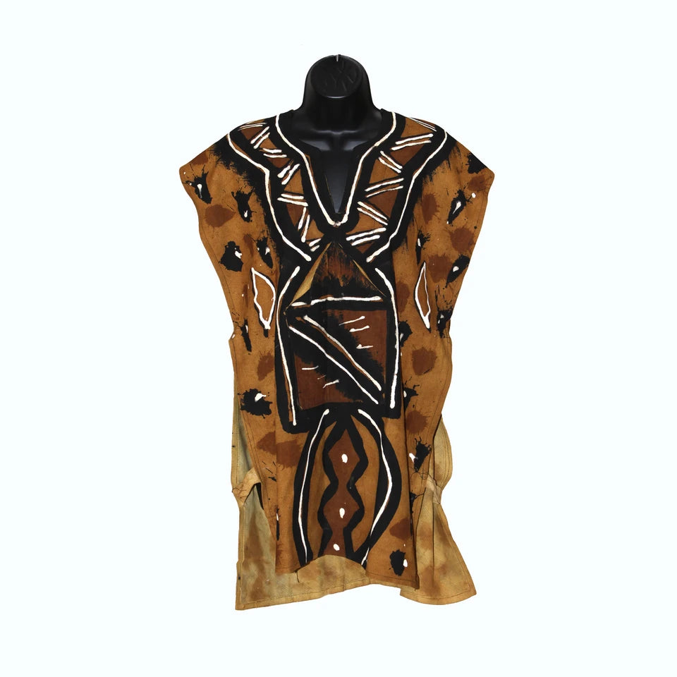 Mud Dye Poncho | Handmade One-of-a-Kind Statement Fashion