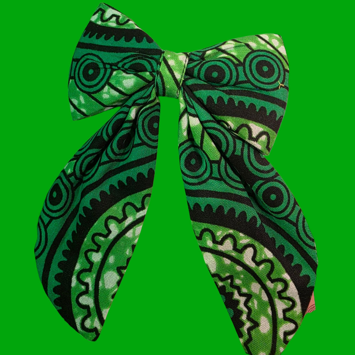 Vibrant Ankara Print Statement Hair Bow with Long Tails
