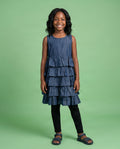Youth Denim Tiered Ruffle Dress