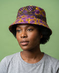 Royal Purple & Gold African Print Bucket Hat