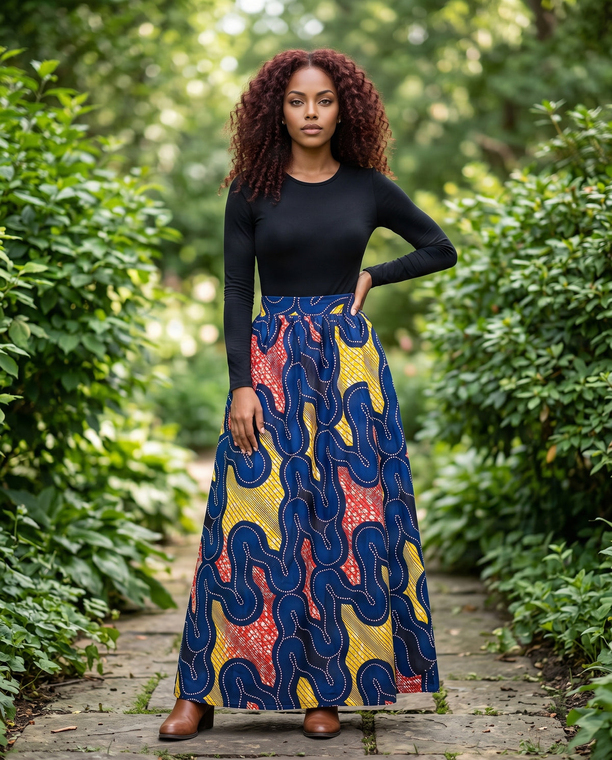Vibrant Heritage Ankara Maxi Skirt1