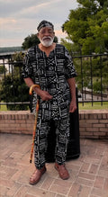 Men's African Print 2-Piece Set with Kufi
