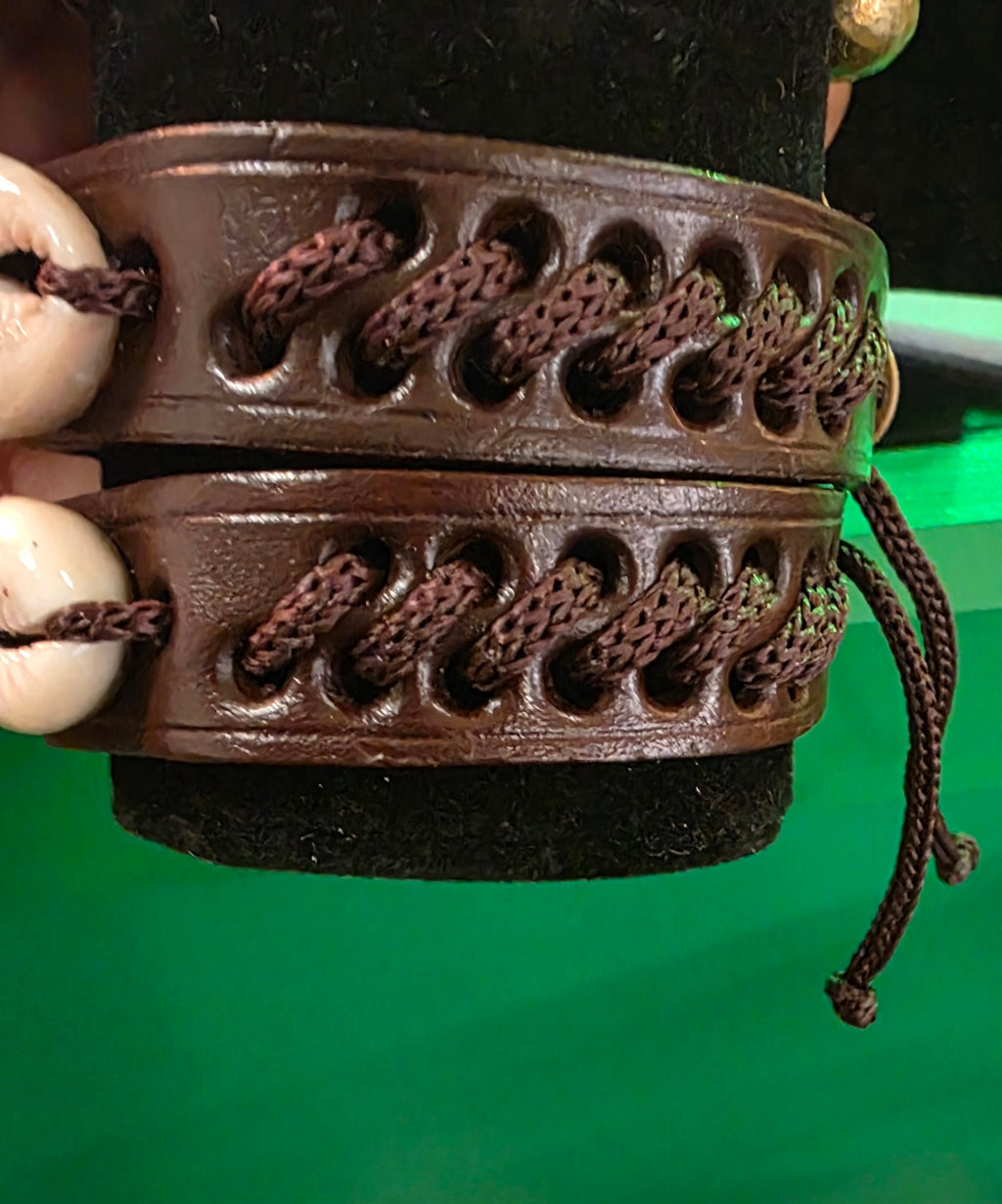 Handmade Cowrie Shell Leather Bracelet