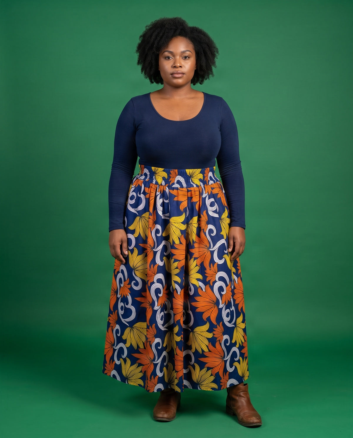 Radiant Ankara African Print Maxi Skirt
